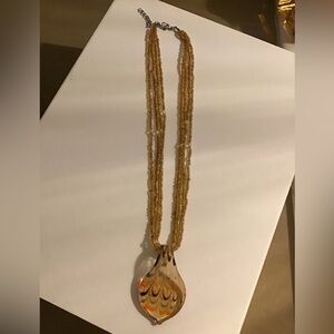 MURANO GLASS PENDANT NECKLACE